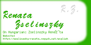 renata zselinszky business card